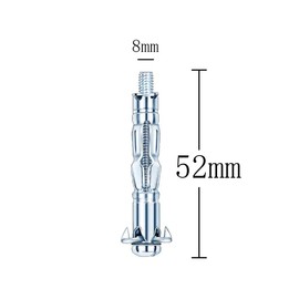 XUELIYUN 25pcs M8x52 Heavy Duty Zinc Plated Carbon Steel Drywall Anchors