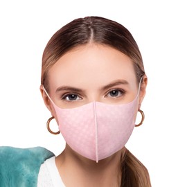 NYBEE SPORT Washable Face Mask For Women, Unisex, Breathable, Reusable (Baby Pink Square - 2pack)