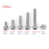210pcs M2.5 Stainless Steel 304 Hex Socket Cap Head Screws