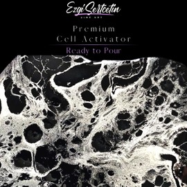 Premium Cell Activator | Ready to Pour | Create Perfect and Unique Cells in Your Painting Works | 4oz by Volume | by Ezgi Sertcetin (Metallic Brownie)