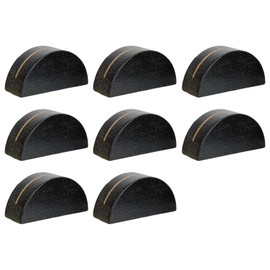 IHYjinchoo 8 Pcs Wooden Table Number Stands, Stylish Semicircular Wedding Table Name Holder, Place Card Holders for Banquet, Birthday Party, Restaurant, Office Tags & Photo Clips (Black, Small)