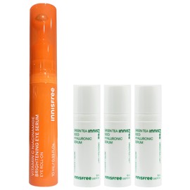 Innisfree Vitamin C Niacinamide Brightening Eye Serum 10mL + Hyaluronic Acid Serum 15ml x 3 / 이니스프리 비타민C 나이아신아마이드 브라이트닝 아이세럼 10mL+히알루론산 세럼 15mlx3개