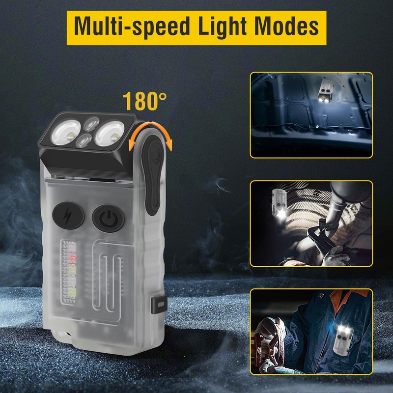 Boruit V20 Small Powerful Flashlight Super Bright with 365nm UV,