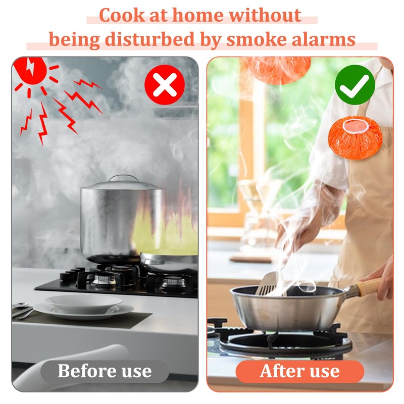 12 Pieces Detector Cover Fire Alarm Dust Paint Cover Stretch