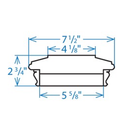Woodway Flat Top Post Cap, fits 5.5" Post, in Treated Pine, 1 PC