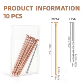 UNIFAMILY 10pcs Copper Nails for Killing Trees Stump Root, 3.15 Inch Long Pure Copper Nails Bulk with Drill, Heavy Duty Tree Stump Killer, Tree Removal Durable Spikes for Landscaping Gardening