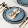AmorArc Ceramic Dinnerware Sets for 4,Round Reactive Glaze Stoneware Plates
