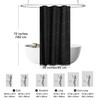 Siiluminisoy Small Stall Boho Shower Curtain Black Tassel Woven Fabric