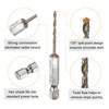 sourcing map 10pcs 1/4" Hex Shank Drill Bit 5/64" Gold