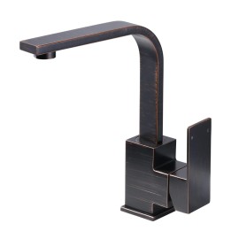 Modern Mini Bar Faucet with Water Supply Hose,Oil Rubbed Finished RV Sink Faucet 360 Swivel Small Sink Wet Bar FaucetColor: Bronze, Surface Finishing: Oil rubbed