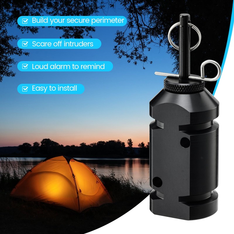 Haoguo 2 Pcs Camp Security Perimeter Trip Wire Alarm, Camping