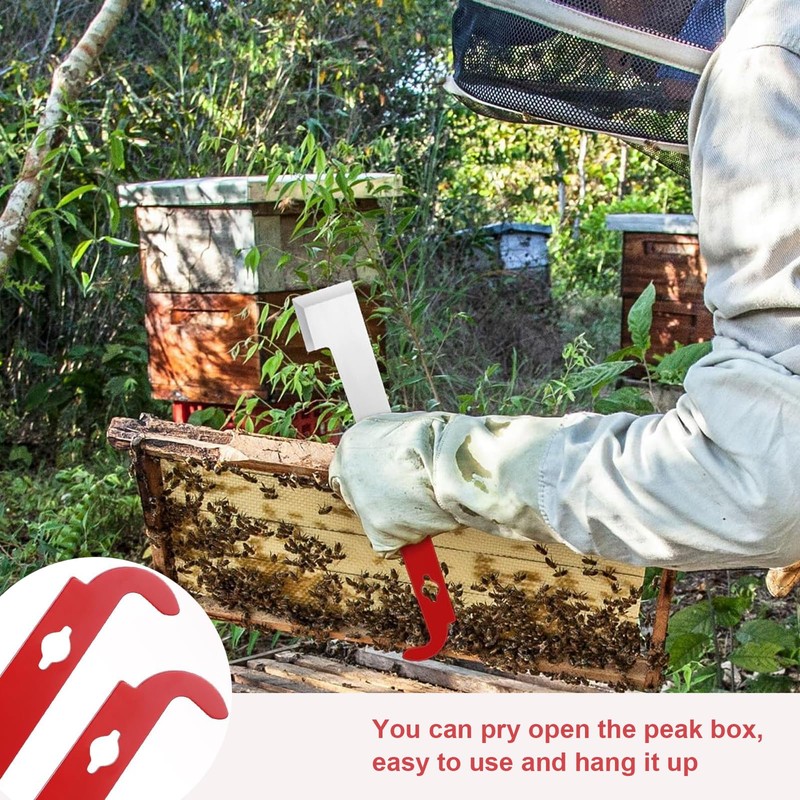 PACIOCEAN 2 Pack Stainless Steel Hive Tool J Hook Bee