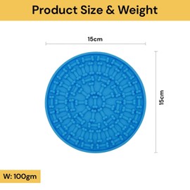 EZONEDEAL Lick Mat for Dogs - Dog Lick Mat with Super Suction, Reduce Daily Anxiety, Slow Feeder Lick Mat Suctions to Wall for Pet Bathing, Grooming and Training - (2 Pack)