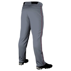 CHAMPRO Triple Crown OB Open-Bottom Baseball Pants with Side-Piping Braid, Adjustable Inseam, and Reinforced Sliding Areas - Large