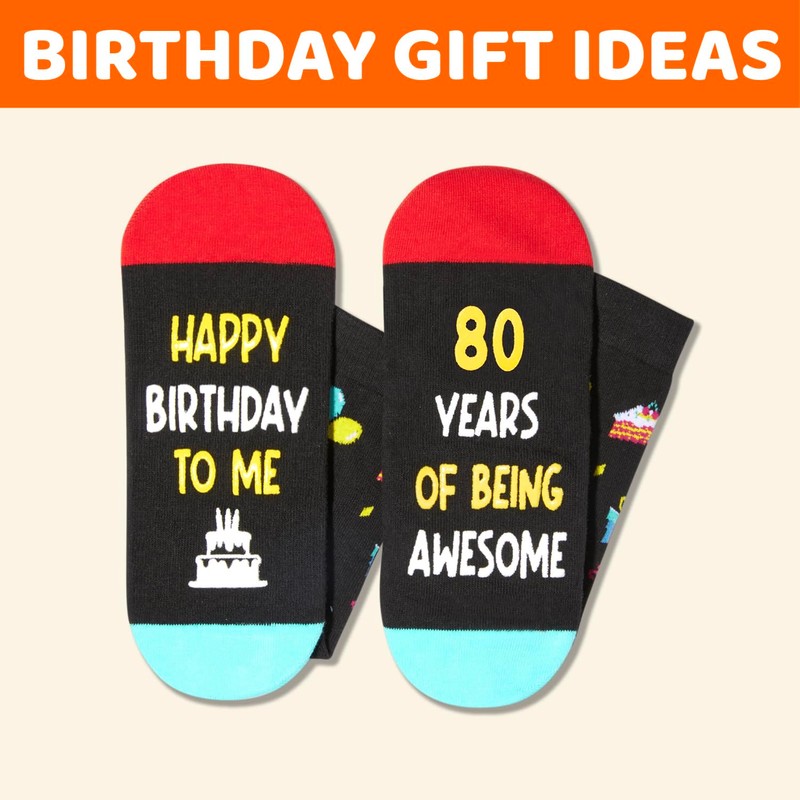 Zmart 80th Birthday Gift for Men - Socks for Older