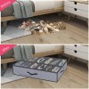 Onlyeasy Large Under Bed Shoe Organizer (12 Pairs x 2)