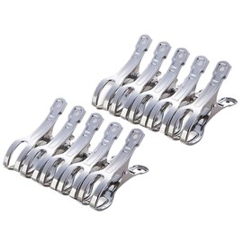byou Handtuch Klammer,Strandtuch Clips Edelstahl Große Wäscheklammern für Tägliche Wäsche Strandtuch Badetuch Bettwäsche und Dicke Kleidung 11cm 10packs