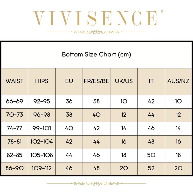 VIVISENCE Bikini Bottoms High Waistband Ideal for Beach and Sports