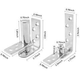 TamBee Cafe Door Hinges Swinging Door Hardware Saloon Door Hinges for Swinging Door Gravity Hinges Hardware for Swinging Door（Silver 2PC