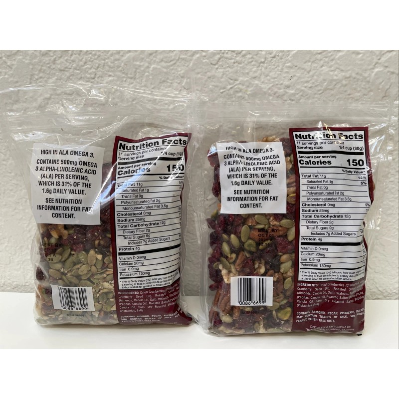 Trader Joe's 2 Packs Trader Joe's Omega Trek Mix Dried