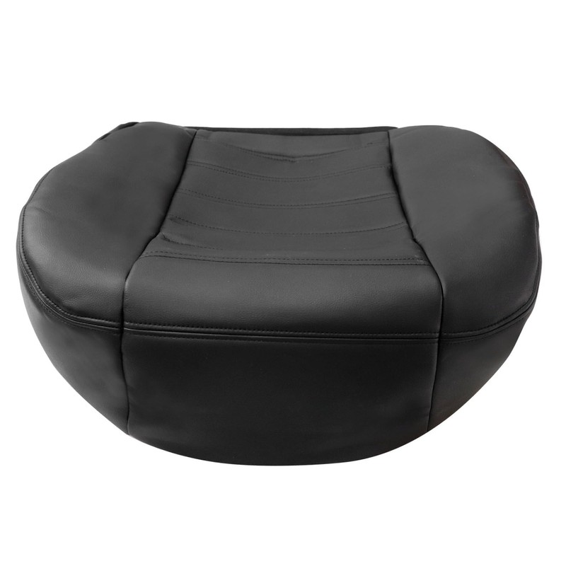 FZJDSD Black Driver & Passenger Side Bottom Leather Replacement Seat