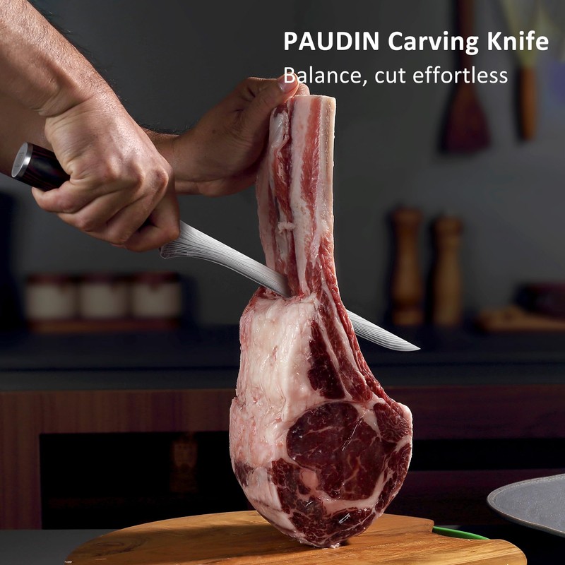 PAUDIN Carving Knife, 10 Inch Professional Ham Slicing Knife with