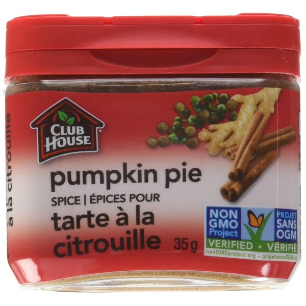 Club House, Quality Natural Herbs & Spices, Pumpkin Pie Spice, Plastic Can, 35g