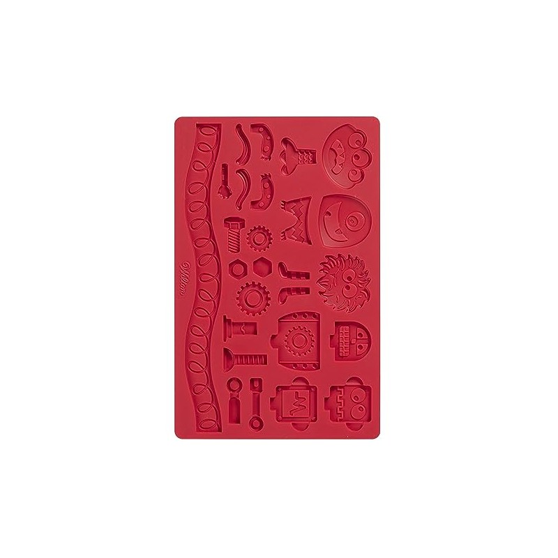 Wilton Fondant and Gum Paste Mould with Robots and Monsters