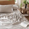 MooMee Bedding Duvet Cover Set 100% Washed Cotton Linen Like