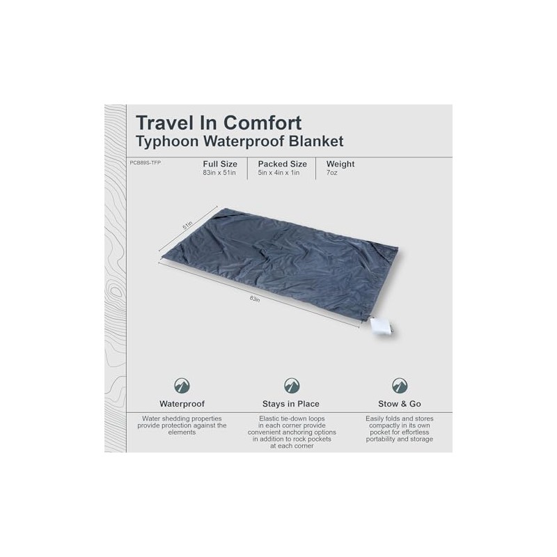 COCOON Picnic/Outdoor/Festival Survival Blanket, 8000 mm, 210 x 130 cm,