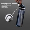 TCKJ 25oz Water Bottle with Straw, Clip, Handle & Marker,