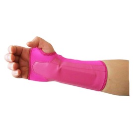 LTG Neoprene Support Wrist Brace Use for Carpal Tunnel Arthritis Sprains Strains (Small - Medium(Right), Pink)