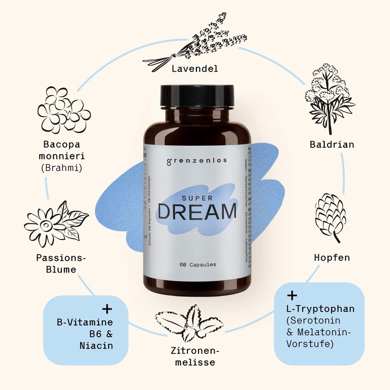 Grenzenlos® - capsules with valerian, St. John's wort, passion flower,