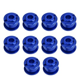 POENVFPO Single Speed Chainring Bolts, 10Pcs 4.9MM Aluminum Alloy Chainring Bolts Lightweight Mountain Bike Single Chainwheel Screws (Blue)