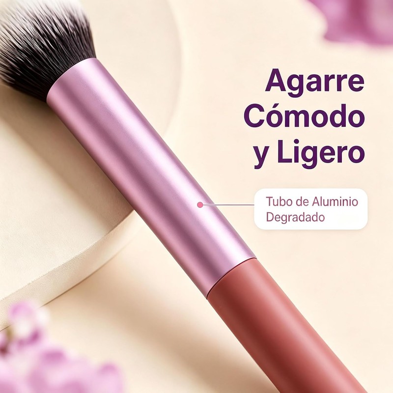 Brochas de Maquillaje Profesional 15 Set,Face Base Set,Maquillaje con Esponja