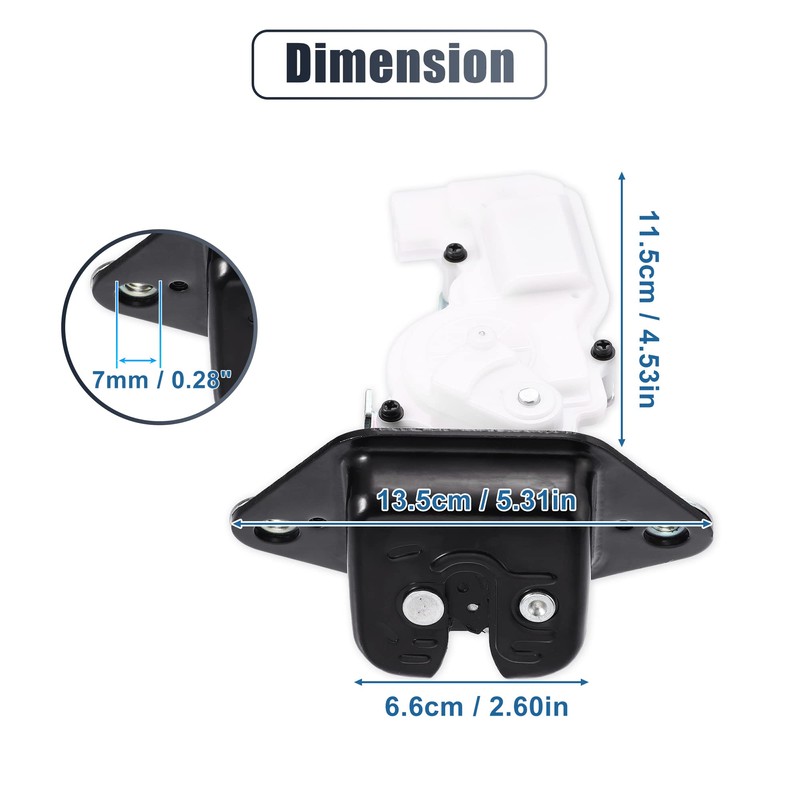 X AUTOHAUX Trunk Lock Actuator Rear Tailgate Latch Actuator for