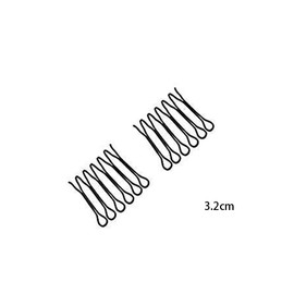 U Shape Hair Finishing Fixer Comb, Invisible Fringe Comb Clip, Bobby Pins Mini Bangs Holder Styling Tool (2pcs (S))