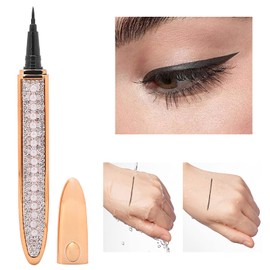 Delineador de ojos líquido, lápiz de pegamento de pestañas de punta fina de 0,01 mm fácil de dibujar para el hogar y profesional para pestañas postizas para maquillaje de ojos