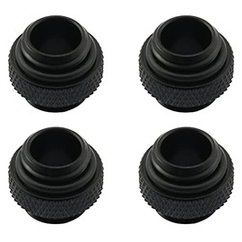 ZYAMY 4pcs G1/4" 5mm Male to Male Extender Fitting with Sealed O-Ring for PC Water Cooling Systems Extender Fitting, Black M to M Fittings Computer Accessories