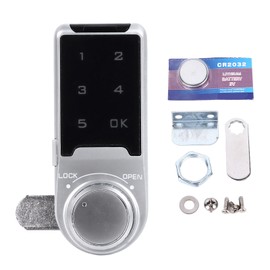 Touch Digital Password Keypad Cabinet Lock 30mm Silver Electronic Anti Theft Drawer Deadbolt Lock Security Code Locker