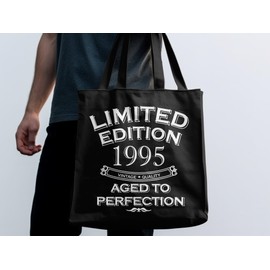DCG PRINTWEAR “30 Today” Birthday Tote – Premium Canvas Reusable Gift for 30th Birthday | Men & Women Born in 1995 | Grocery, Beach & Party Favor Tote | Novelty Keepsake