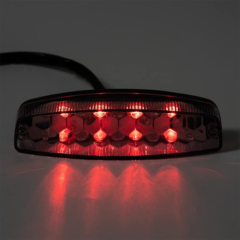 evomosa Motorcycle Rear Light Brake Stop Number Plate Light 12