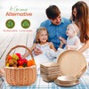 FOOGO Green 50 Disposable Palm Leaf Plates, Eco-Friendly Biodegradable Compostable