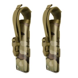 IronSeals Tactical Flashlight Pouch Holster Case Belt Pouch, Molle Organizer Pouch EMT Mini Scissor Tool Pouch (2 * CP)