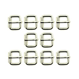 HAND® Set of 10 Silver Tone Square Metal Buckles for Belts, Shoes, Boots, Bags & Accessories - 25 x 20 mm, Takes a Strap up to 19 mm Wide