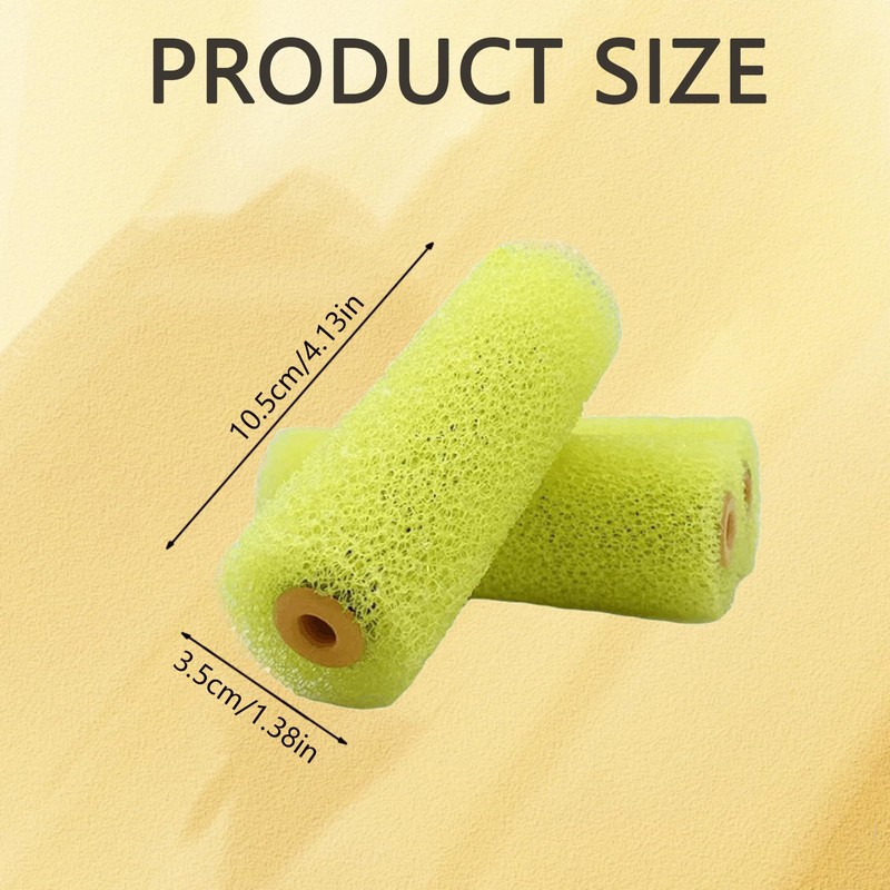 8 Pcs Big Texture Sponge Brush, Textured Roller, Mini Resilient