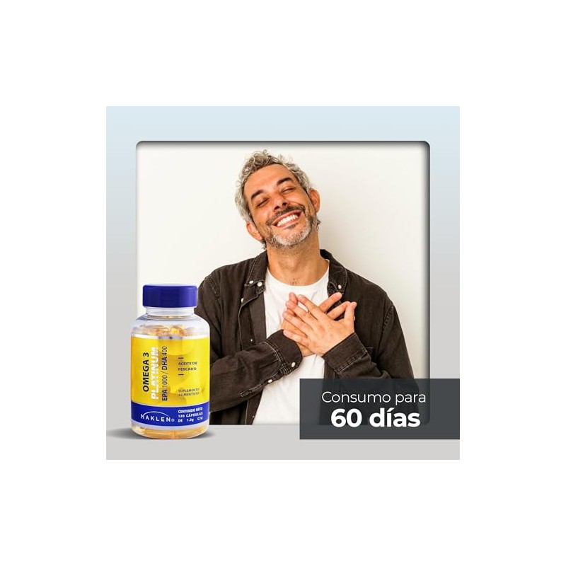 OMEGA 3 PLATINUM Aceite de Pescado 120 Softgels 1.3g Maklen