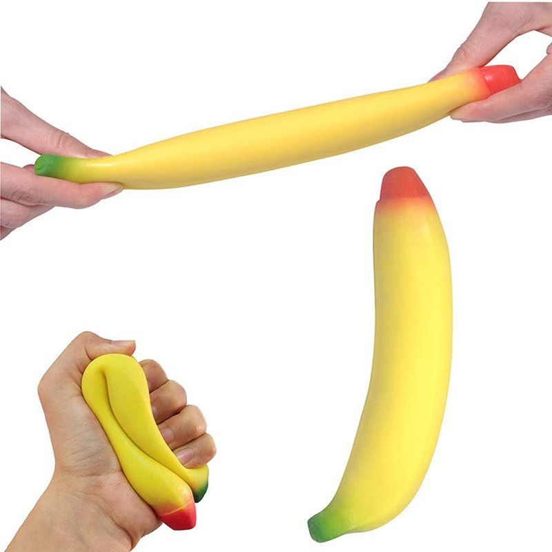 Dan&Dre Squeezing Banana Fruits Toy Stretchy Banana Toy Relieve Stress
