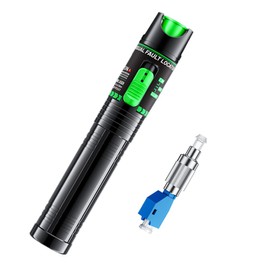 Green Light Fiber Optic Tester - Visual Fault Locator with 30mW Output, 510nm Wavelength, Compatible with SC/FC/ST/LC Interfaces, Ideal for Network Maintenance & Data Center Technicians.