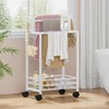 Gewudraw Free Standing Towel Rack,4-Tier Outdoor Towel Rack for Pool,White